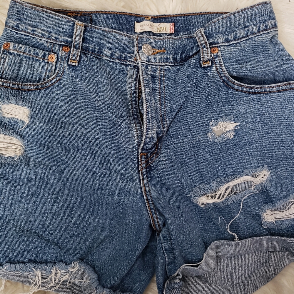 Levi's Relaxed Fit High Waisted Shorts